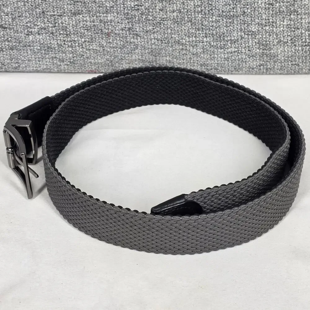 TOMMY BAHAMA MEN’S REVERSIBLE STRETCH WEB BELT – BLACK/GRAY – S/M – 42